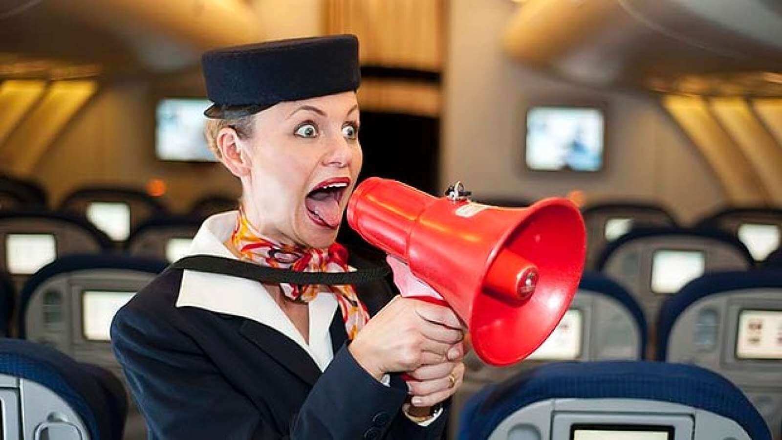 art-flight-attendant-angry-megaphone-620x349